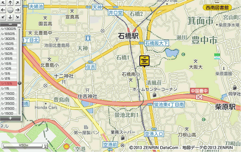 大阪空港北店地図