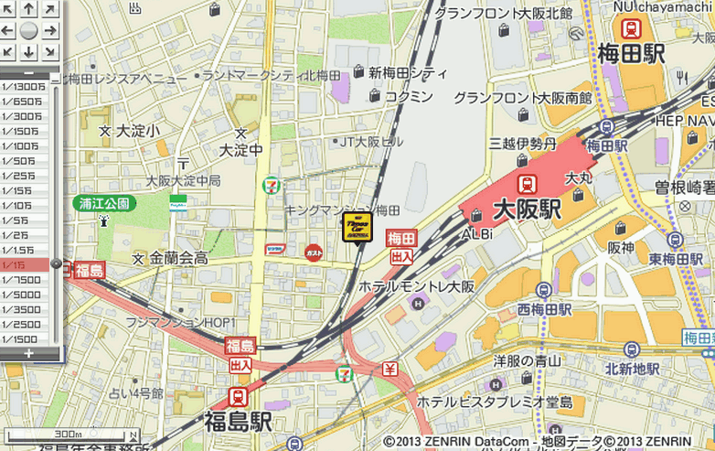 大阪駅西店地図
