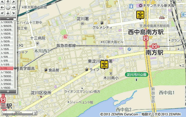 新大阪木川店地図